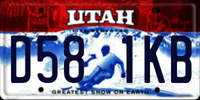 UT license plate D581KB