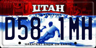 UT license plate D581MH