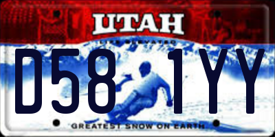 UT license plate D581YY