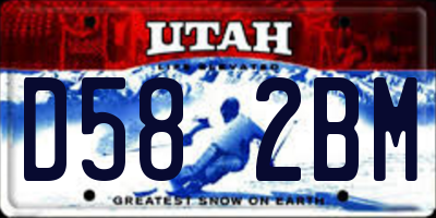 UT license plate D582BM