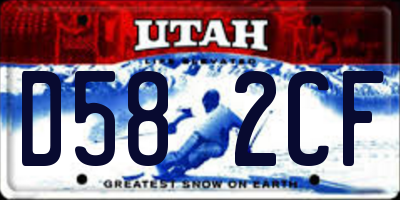 UT license plate D582CF