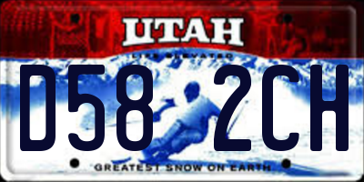 UT license plate D582CH