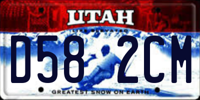 UT license plate D582CM