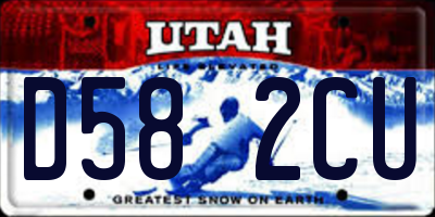 UT license plate D582CU