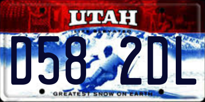 UT license plate D582DL