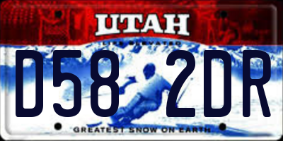 UT license plate D582DR