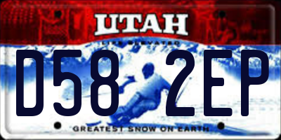 UT license plate D582EP