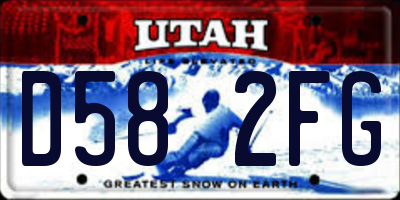 UT license plate D582FG