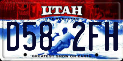 UT license plate D582FH