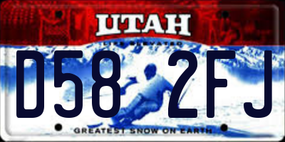 UT license plate D582FJ