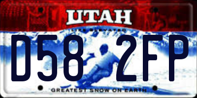UT license plate D582FP