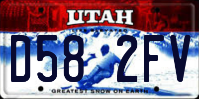 UT license plate D582FV