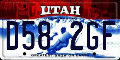 UT license plate D582GF