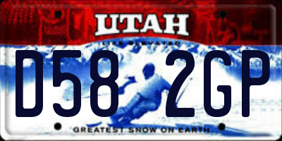UT license plate D582GP