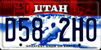 UT license plate D582HO