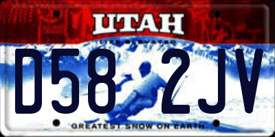 UT license plate D582JV