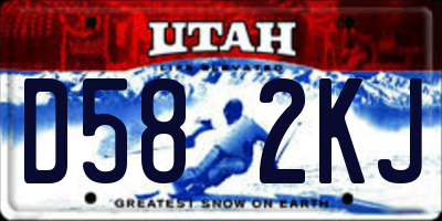 UT license plate D582KJ