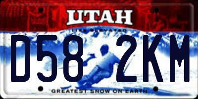 UT license plate D582KM