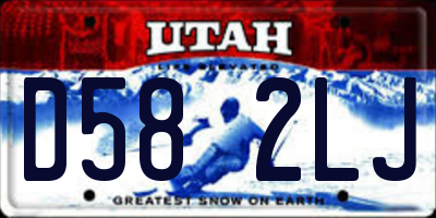 UT license plate D582LJ