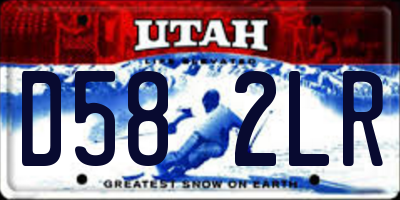 UT license plate D582LR