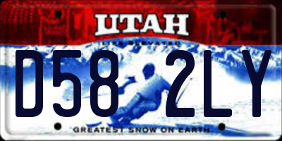 UT license plate D582LY