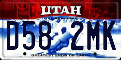UT license plate D582MK