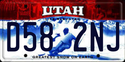 UT license plate D582NJ