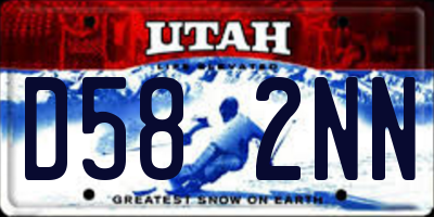 UT license plate D582NN
