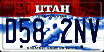 UT license plate D582NV