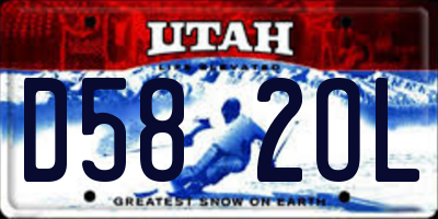 UT license plate D582OL