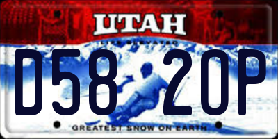 UT license plate D582OP