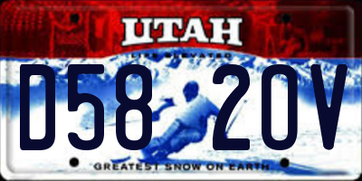 UT license plate D582OV