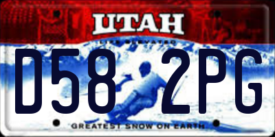 UT license plate D582PG