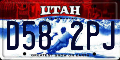 UT license plate D582PJ
