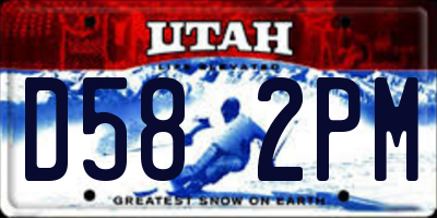 UT license plate D582PM