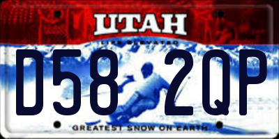 UT license plate D582QP