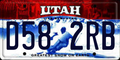 UT license plate D582RB