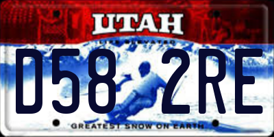 UT license plate D582RE