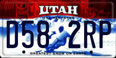 UT license plate D582RP
