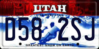 UT license plate D582SJ