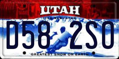UT license plate D582SO