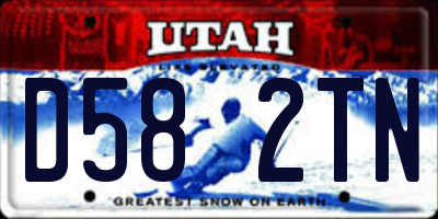 UT license plate D582TN