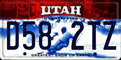 UT license plate D582TZ