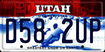 UT license plate D582UP