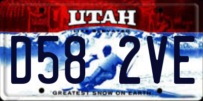 UT license plate D582VE