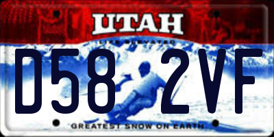 UT license plate D582VF