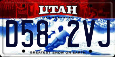 UT license plate D582VJ