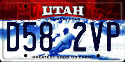 UT license plate D582VP