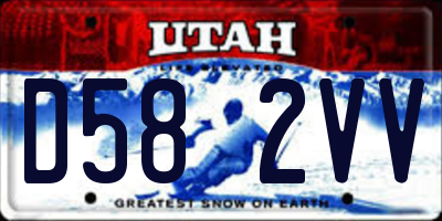 UT license plate D582VV