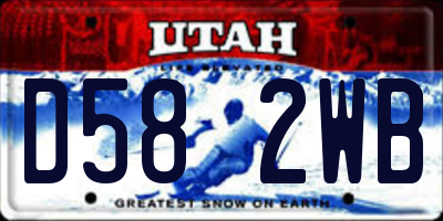 UT license plate D582WB